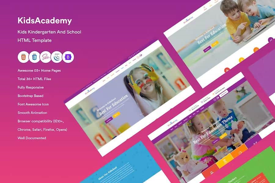 KIDSACADEMY -KIDS KINDERGARTEN & SCHOOL HTML TEMPLATE
